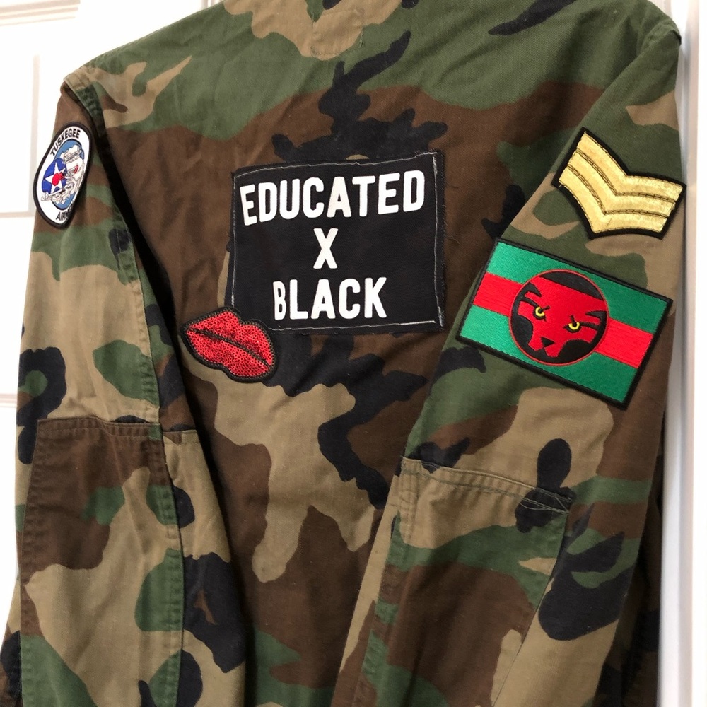 Patched Camouflage Jacket